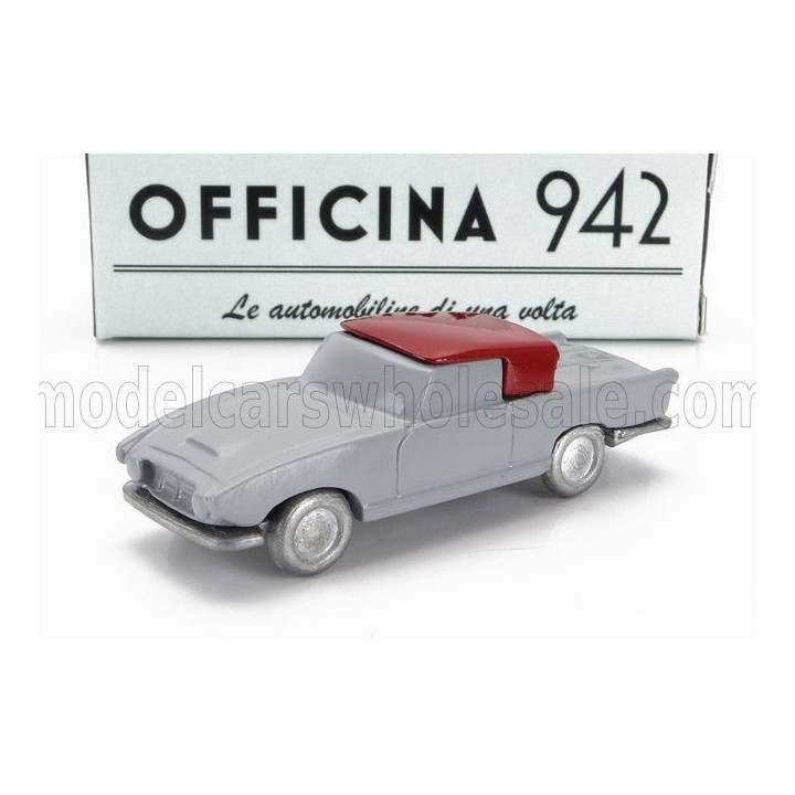 OFFICINA 942 FIAT 1200 COUPE CARROZZERIA GHIA 1958 - GREY RED 1/76