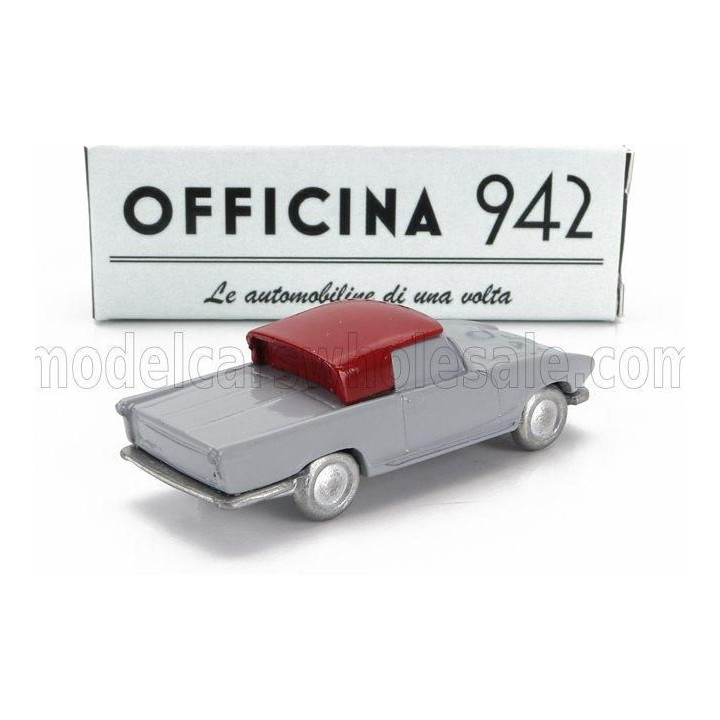 OFFICINA 942 FIAT 1200 COUPE CARROZZERIA GHIA 1958 - GREY RED 1/76