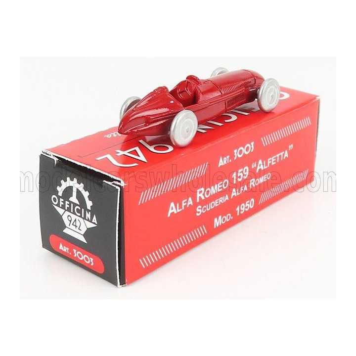 OFFICINA 942 ALFA ROMEO F1  159 ALFETTA N 0 TEAM SCUDERIA ALFA ROMEO 1950 WORLD CHAMPION - RED 1/76