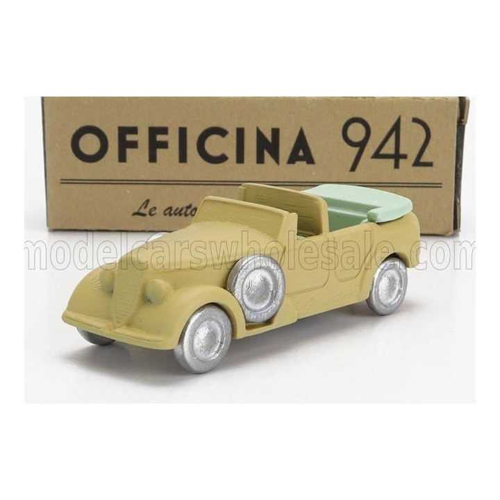 OFFICINA 942 ALFA ROMEO 6C 2500 CM TORPEDO CABRIOLET OPEN 1942 - MILITARY SAND 1/76