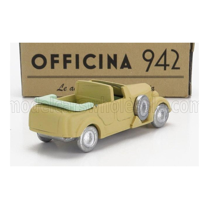 OFFICINA 942 ALFA ROMEO 6C 2500 CM TORPEDO CABRIOLET OPEN 1942 - MILITARY SAND 1/76