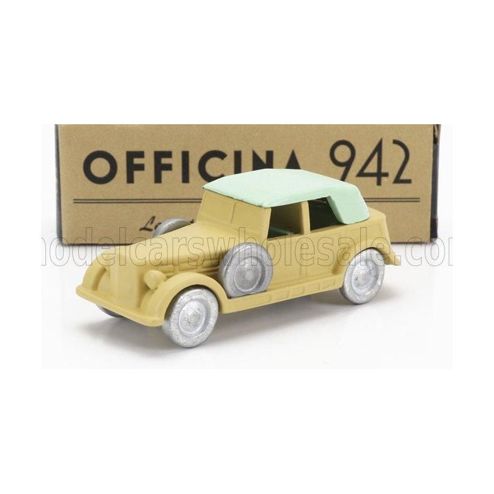 OFFICINA 942 FIAT 2800 C M C TORPEDO CABRIOLET CLOSED 1939 - MILITARY SAND 1/76