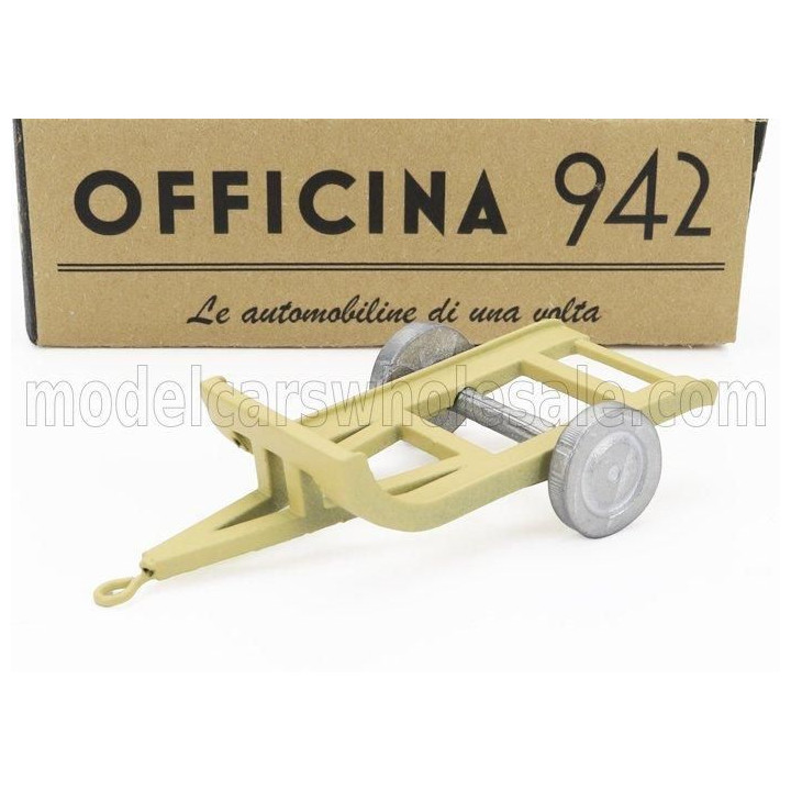OFFICINA 942 TRAILER RIMORCHIO VIBERTI TRASPORTO CARRO L3 1939 - MILITARY SAND 1/76