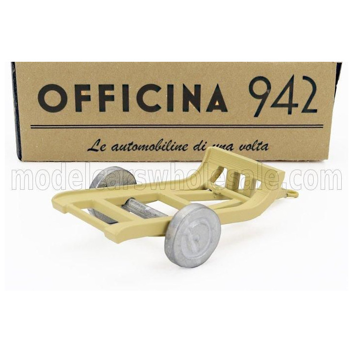 OFFICINA 942 TRAILER RIMORCHIO VIBERTI TRASPORTO CARRO L3 1939 - MILITARY SAND 1/76