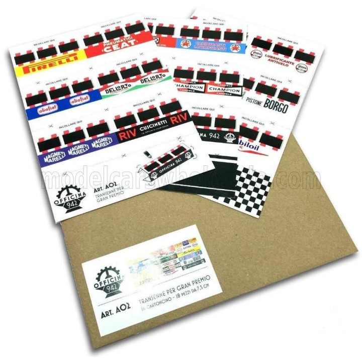OFFICINA 942 ACCESSORIES TRANSENNE PER GRAN PREMIO - BARRIERS FOR GP - VARIOUS 1/76
