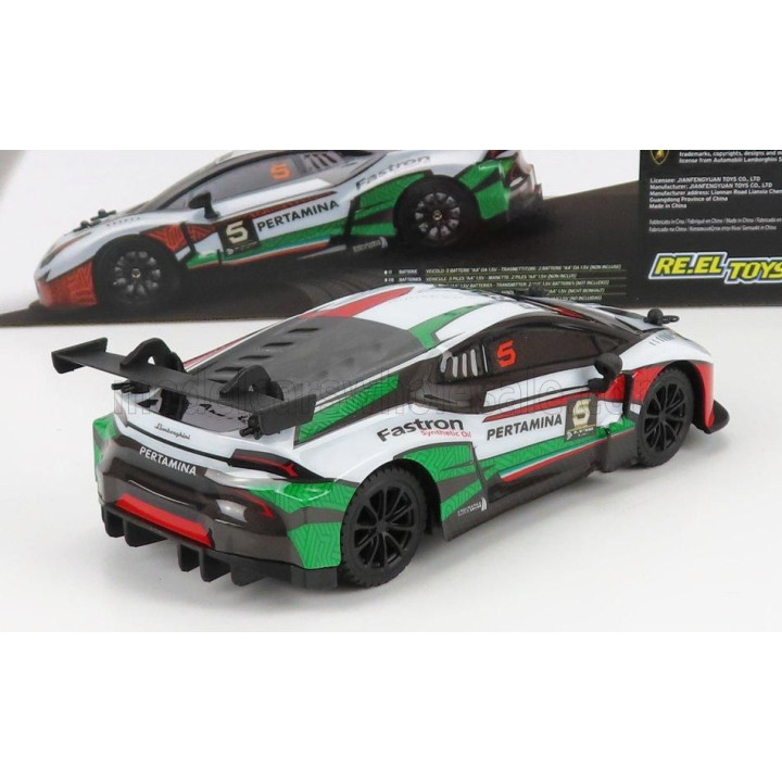 RE EL TOYS LAMBORGHINI HURACAN GT3 N 5 RACING 2019 - WHITE GREEN RED 1/24