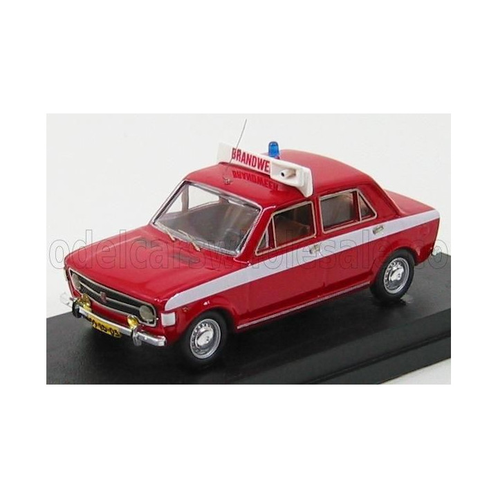 RIO MODELS FIAT 128 4 PORTE DUTCH FIREMEN - FIRE ENGINE - VIGILI DEL FUOCO - RED 1/43