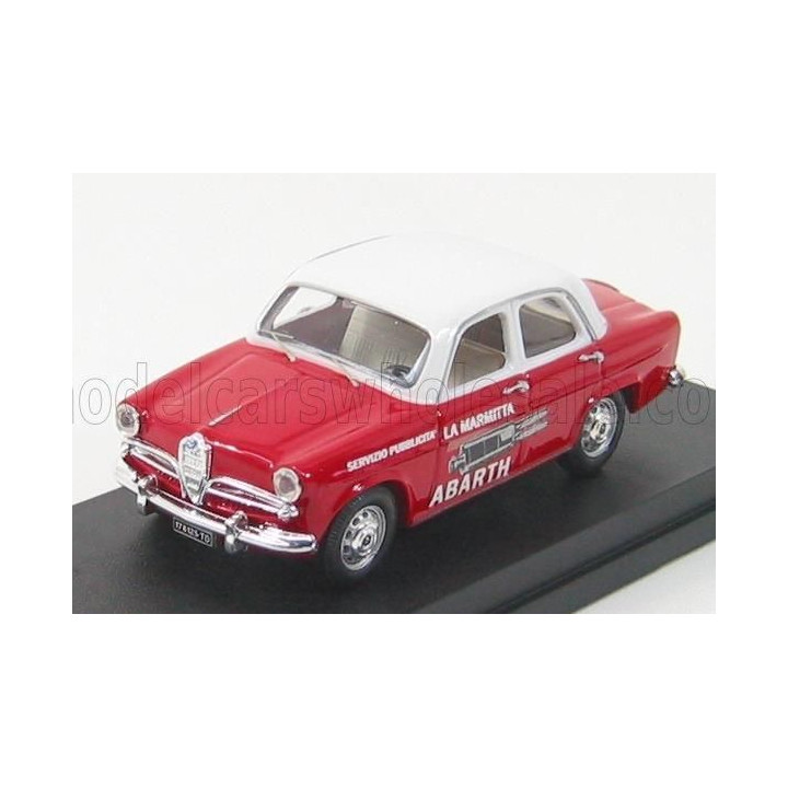 RIO MODELS ALFA ROMEO GIULIETTA SERVIZIO MARMITTE ABARTH 1957 - RED WHITE 1/43