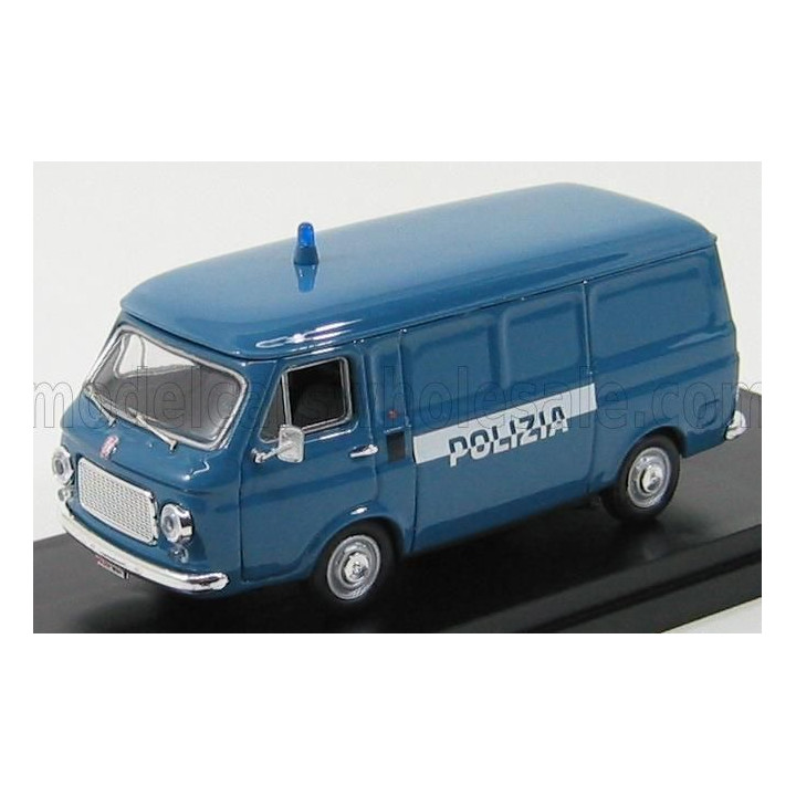 RIO MODELS FIAT 238 VAN 1974 POLIZIA - POLICE - BLUE 1/43
