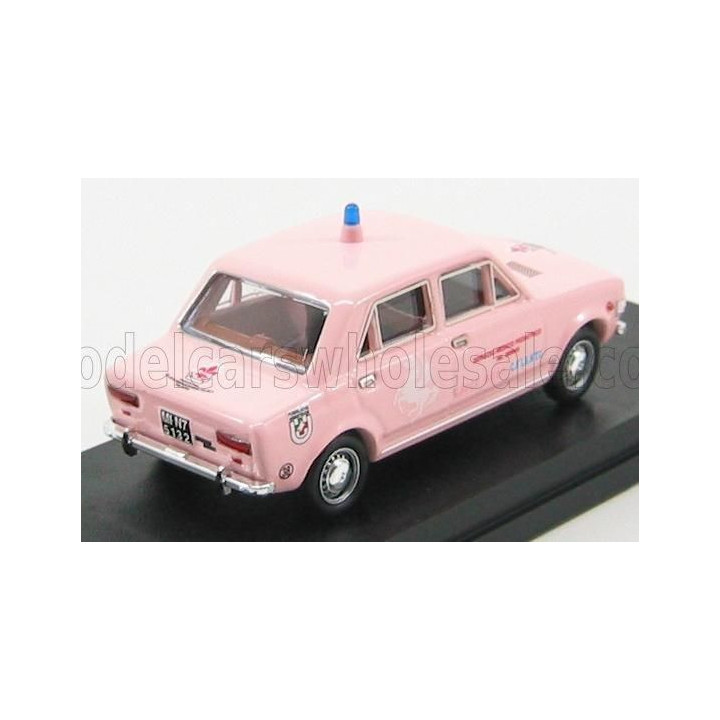 RIO MODELS FIAT 128 4 DOOR - 4 PORTE CROCE ROSA CELESTE SERVIZIO MEDICO PEDIATRICO 1971 - PINK 1/43