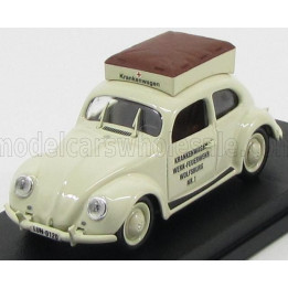 RIO MODELS VOLKSWAGEN BEETLE AMBULANCE POMPIERI DI WOLFSBURG 1950 - WHITE 1/43