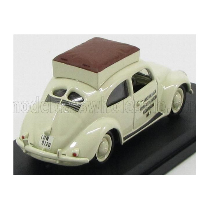 RIO MODELS VOLKSWAGEN BEETLE AMBULANCE POMPIERI DI WOLFSBURG 1950 - WHITE 1/43
