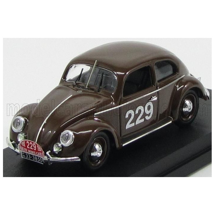 RIO MODELS VOLKSWAGEN BEETLE N 229 RALLY MONTECARLO 1952 NATHAN - SCHELLHAAS - BROWN 1/43