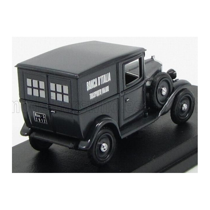 RIO MODELS FIAT BALILLA VAN 1936 - TRASPORTO VALORI BANCA D'ITALIA - BLACK 1/43