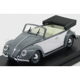 RIO MODELS VOLKSWAGEN BEETLE CABRIOLET KARMANN OPEN 1949 - GREY WHITE 1/43