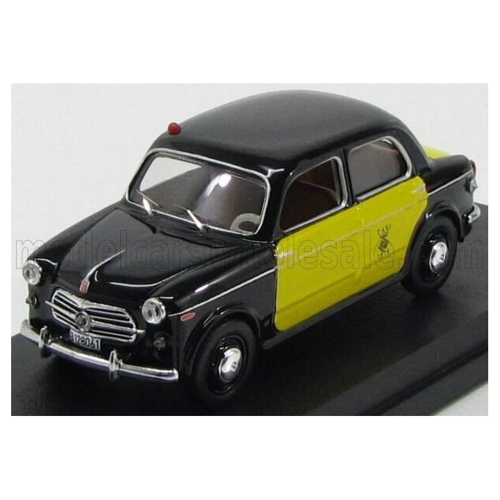 RIO MODELS FIAT 1100/103 TAXI BARCELLONA 1956 - BLACK YELLOW 1/43