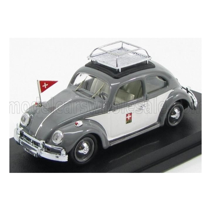 RIO MODELS VOLKSWAGEN BEETLE SWISS POST 1963 - BLACK WHITE 1/43