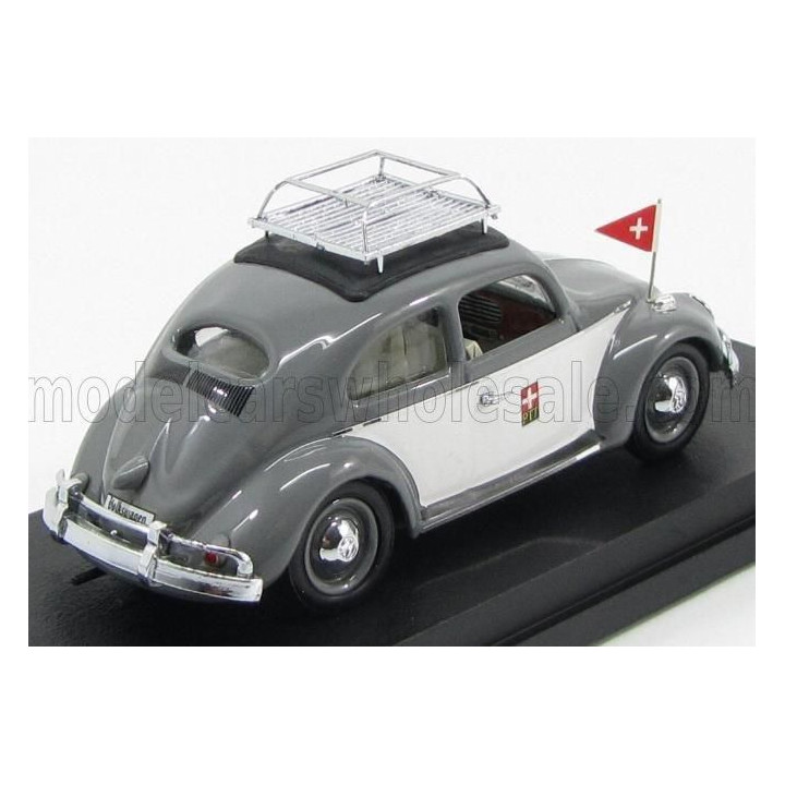 RIO MODELS VOLKSWAGEN BEETLE SWISS POST 1963 - BLACK WHITE 1/43