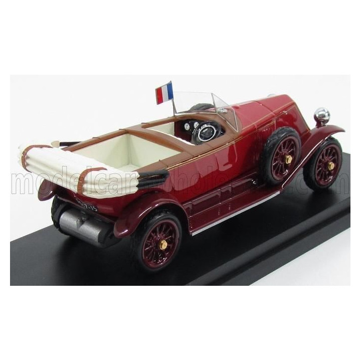 RIO MODELS RENAULT 40CV CABRIOLET OPEN PRESIDENTIAL 1925 - PERSONAL CAR GASTON DOUMERGUE - 2 TONE RED 1/43