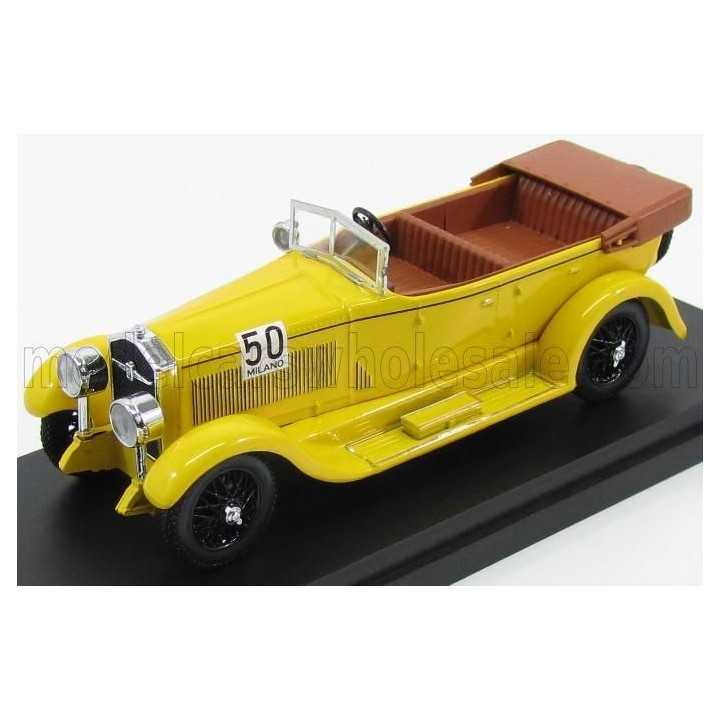 RIO MODELS ISOTTA FRASCHINI 8A SPIDER N 50 WINNER RALLY MILANO - SANREMO 1933 ROSALINDA BIANCHI ANDERLONI - YELLOW 1/43