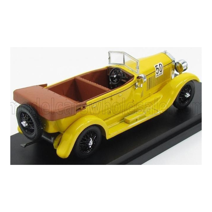 RIO MODELS ISOTTA FRASCHINI 8A SPIDER N 50 WINNER RALLY MILANO - SANREMO 1933 ROSALINDA BIANCHI ANDERLONI - YELLOW 1/43