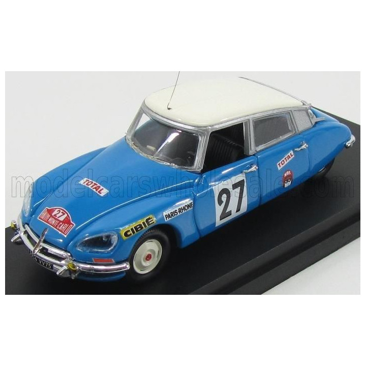 RIO MODELS CITROEN DS21 N 27 RALLY MONTECARLO 1970 POUDEROUX - VINCENT - BLUE 1/43