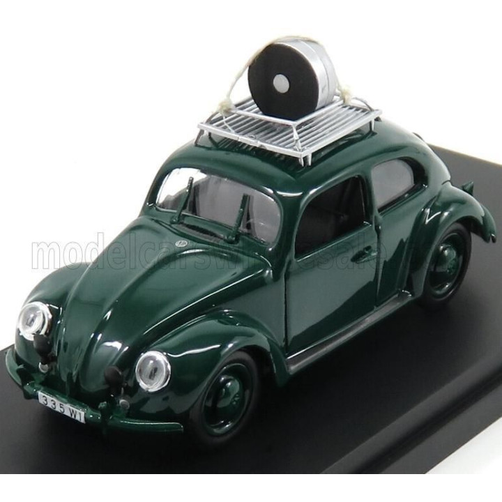 RIO MODELS VOLKSWAGEN BEETLE MAGGIOLINO WIESBADEN POLICE SPEED CONTROL 1957 - BLACK 1/43