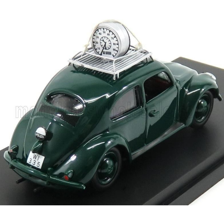 RIO MODELS VOLKSWAGEN BEETLE MAGGIOLINO WIESBADEN POLICE SPEED CONTROL 1957 - BLACK 1/43