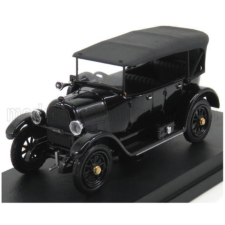 RIO MODELS FIAT 501 CABRIOLET CLOSED LA SAETTA DEL RE 1919 - BLACK 1/43