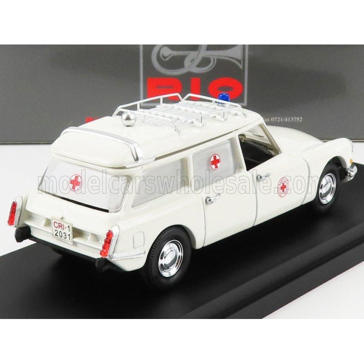RIO MODELS CITROEN ID19 BREAK C.R.I. CROCE ROSSA ITALIANA 1958 - AMBULANCE - WHITE 1/43