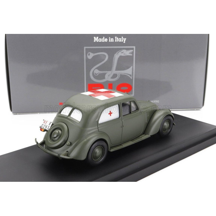 RIO MODELS FIAT 1500 AMBULANZA SERVIZIO SANITA' MILITARE 1940 - MILITARY GREY 1/43