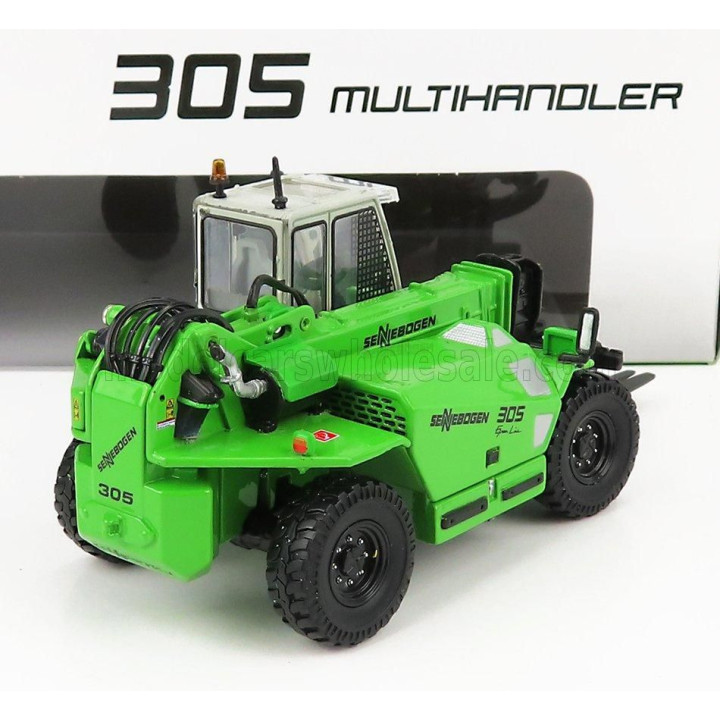 ROS MODEL SENNEBOGEN 305 MULTIHANDLER TELESCOPIC TRACTOR - GREEN SILVER 1/50