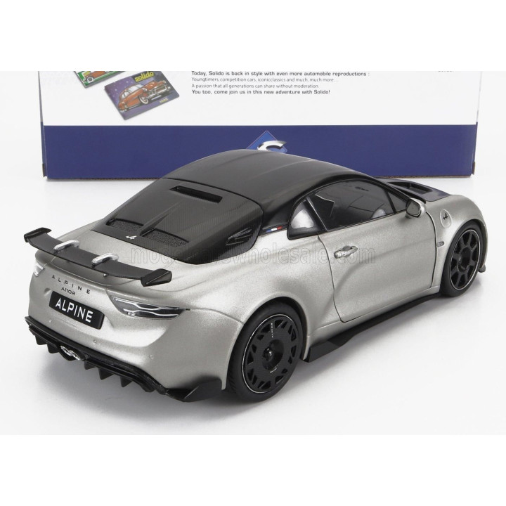 SOLIDO RENAULT ALPINE A110 RADICALE COUPE 2022 - MATT SILVER 1/18