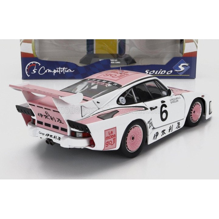 SOLIDO PORSCHE 935K3 TEAM PORSCHE KREMER RACING N 6 WINNER 1000km SUZUKA 1981 B.WOLLEK - H.PESCAROLO - WHITE PINK 1/18