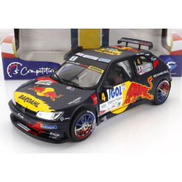 SOLIDO PEUGEOT 306 MAXI RED BULL N 4 6th RALLY MONT BLANC 2021 S.LOEB - D.ELENA - BLUE YELLOW RED 1/18