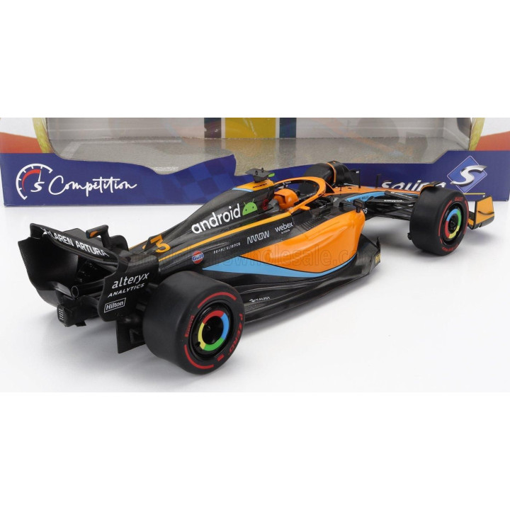 SOLIDO McLAREN F1  MCL36 MERCEDES TEAM MCLAREN N 3 AUSTRALIAN GP 2022 DANIEL RICCIARDO - ORANGE LIGHT BLUE 1/18