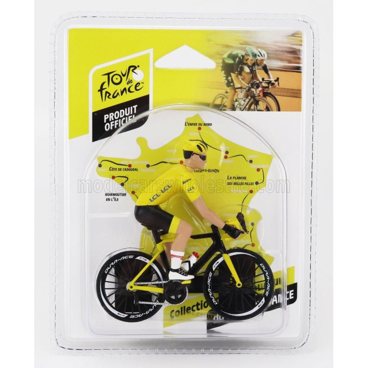 SOLIDO FIGURES CICLISTA - CYCLIST - MAGLIA GIALLA - YELLOW JERSEY - TOUR DE FRANCE 2023 - YELLOW 1/18