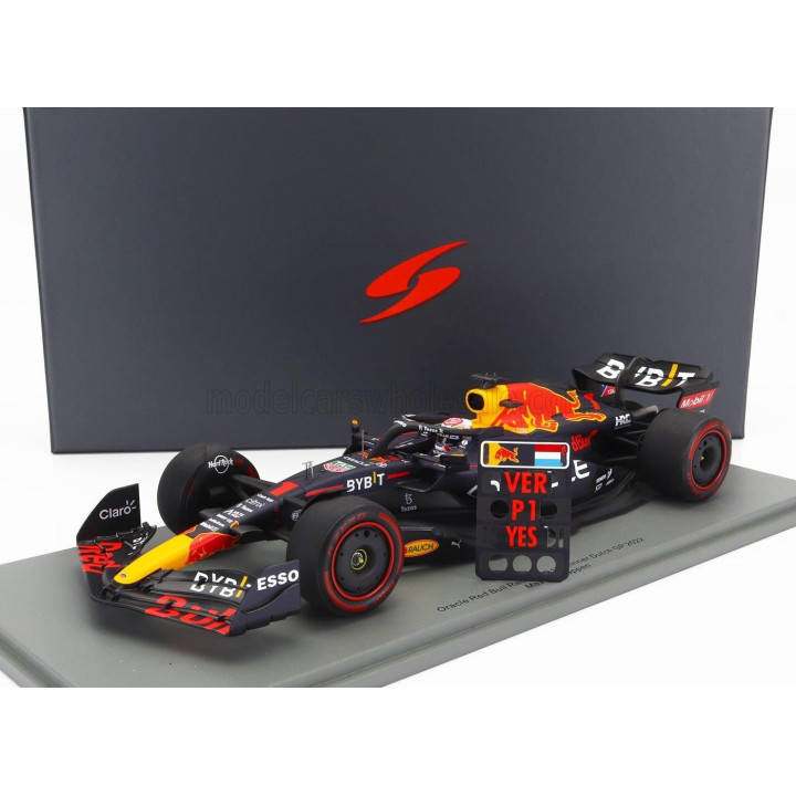 SPARK MODEL RED BULL F1  RB18 TEAM ORACLE RED BULL RACING N 1 WINNER DUTCH GP WORLD CHAMPION 2022 - 30th VICTORY MAX VERSTAPPEN 