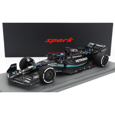SPARK MODEL MERCEDES GP F1 W14 TEAM MERCEDES-AMG PETRONAS FORMULA ONE N 63 SEASON 2023 GEORGE RUSSEL - MATT BLACK 1/18