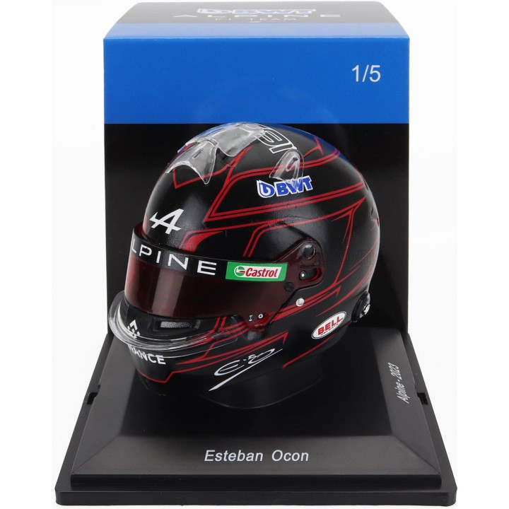 SPARK MODEL BELL HELMET F1  CASCO HELMET RENAULT A523 TEAM BWT ALPINE N 31 SEASON 2023 ESTEBAN OCON - BLACK RED 1/5