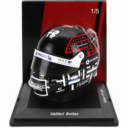 SPARK MODEL BELL HELMET F1  CASCO HELMET ALFA ROMEO C43 TEAM STAKE N 77 MONACO GP 2023 VALTTERI BOTTAS - BLACK WHITE ORANGE 1/5