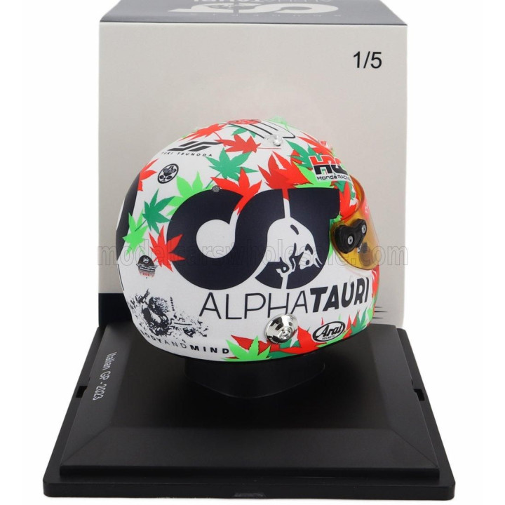 SPARK MODEL ARAI HELMET F1  CASCO HELMET ALPHA TAURI AT04 TEAM ALPHA TAURI N 22 MONZA ITALY GP 2023 YUKI TSUNODA - WHITE GREEN R