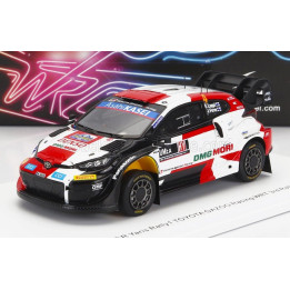 SPARK MODEL TOYOTA YARIS GR RALLY1 TEAM TOYOTA GAZOO RACING WRT N 4 3rd RALLY SWEDEN 2022 E.LAPPI - J.FERM - WHITE BLACK RED 1/4