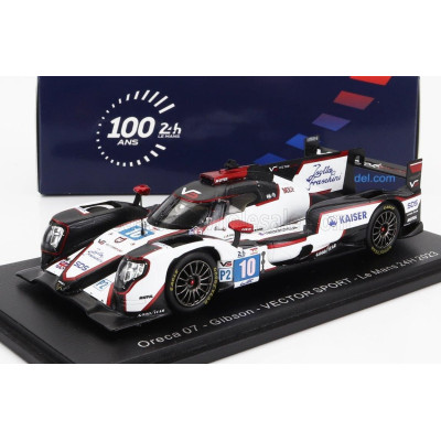 SPARK MODEL ORECA 07 GIBSON GK428 4.2L V8 TEAM VECTOR SPORT N 10 24h LE MANS 2023 G.AUBRY - R.CULLEN - M.KAISER - WHITE BLACK 1/