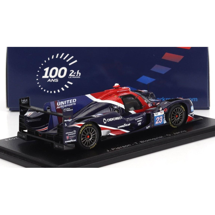 SPARK MODEL ORECA 07 GIBSON GK428 4.2L V8 TEAM UNITED AUTOSPORTS N 23 24h LE MANS 2023 T.BLOMQVIST - O.JARVIS - J.PIERSON - BLUE