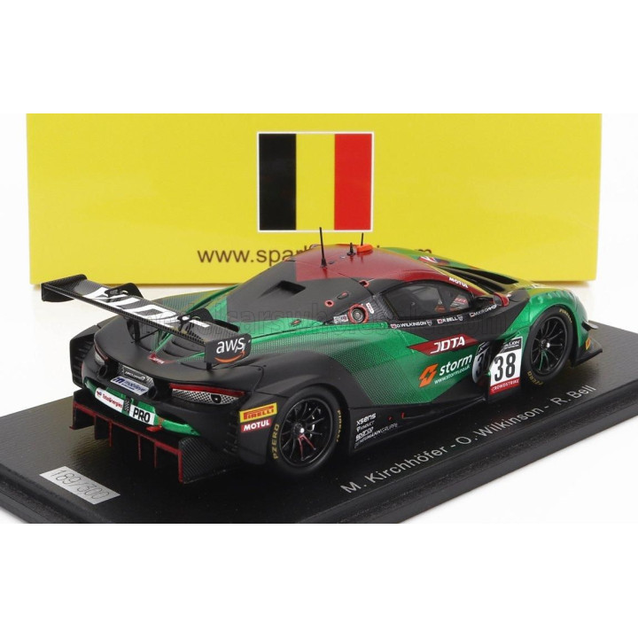 SPARK MODEL McLAREN 720S GT3 TEAM JOTA N 38 24h SPA 2022 M.KIRCHHOFER - O.WILKINSON - R.BELL - GREEN BLACK RED 1/43