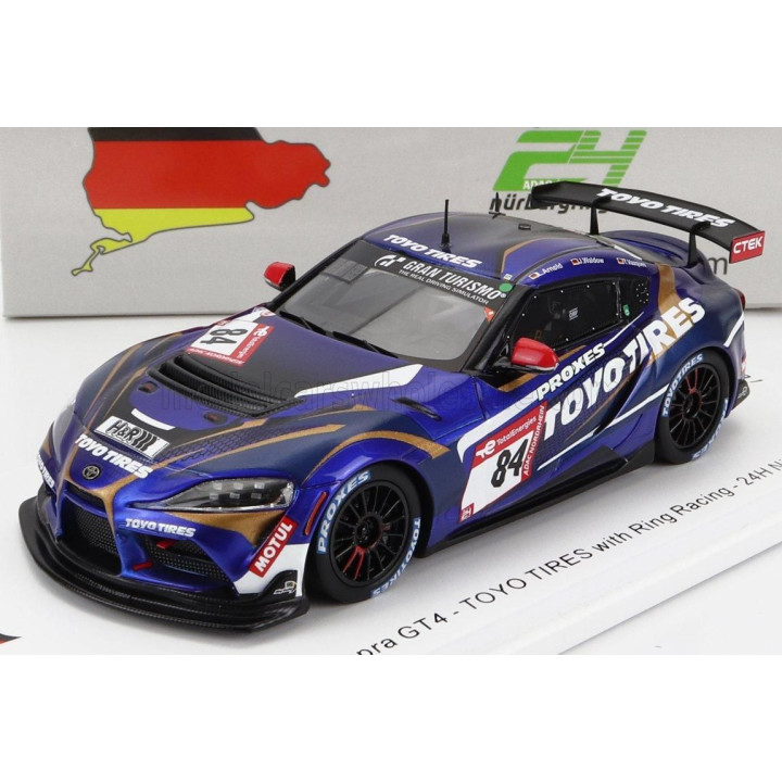 SPARK MODEL TOYOTA SUPRA GR TEAM TOYO TIRES N 84 24h NURBURGRING 2022 L.D.ARNOLD - J.WALDOW - T.VAZQUES GARCIA - BLUE MET BLACK 