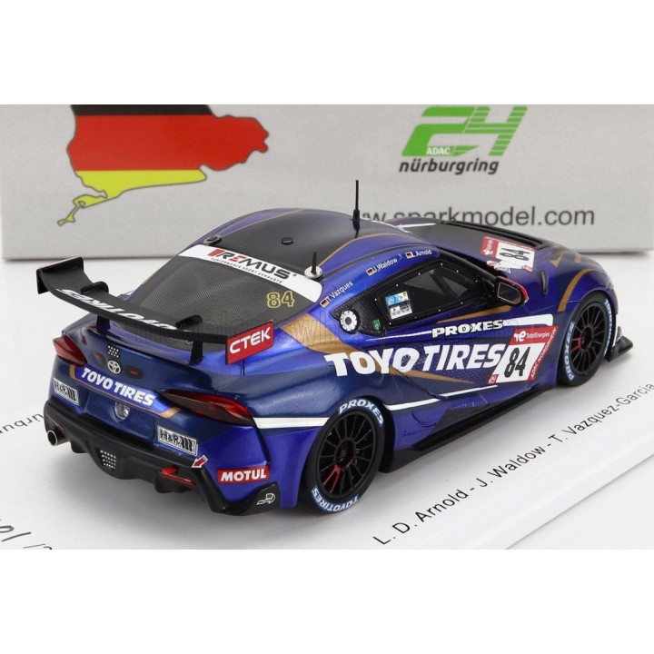 SPARK MODEL TOYOTA SUPRA GR TEAM TOYO TIRES N 84 24h NURBURGRING 2022 L.D.ARNOLD - J.WALDOW - T.VAZQUES GARCIA - BLUE MET BLACK 