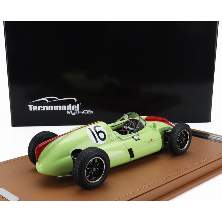TECNOMODEL COOPER F1  T51 N 16 MONACO GP 1960 CHRIS BISTROW - LIGHT GREEN RED 1/18