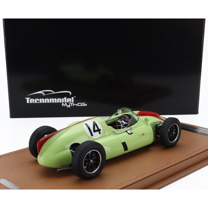 TECNOMODEL COOPER F1  T51 N 14 BRITISH GP 1960 OLIVIER GENDEBIEN - LIGHT GREEN RED 1/18